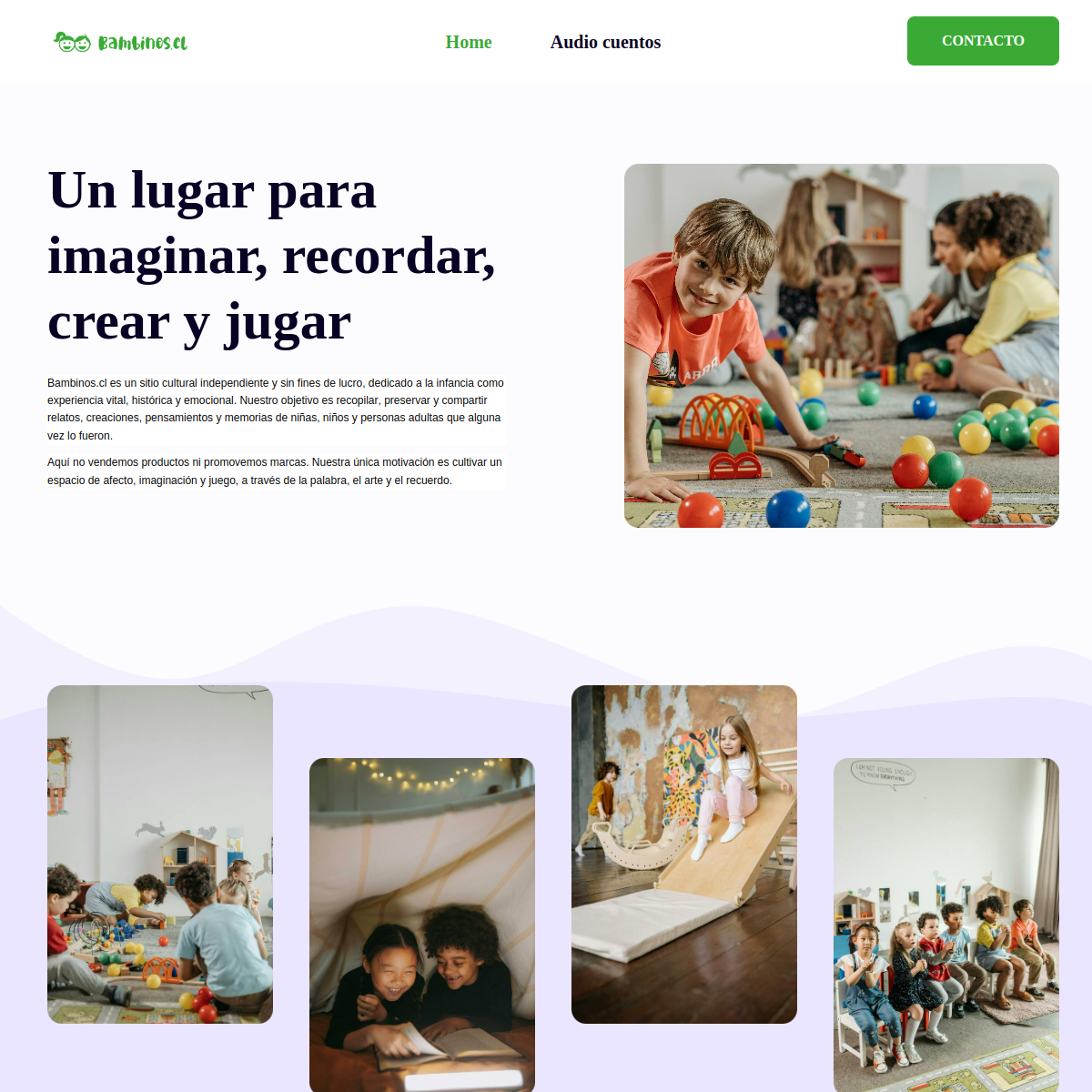 Captura del sitio Bambinos.cl