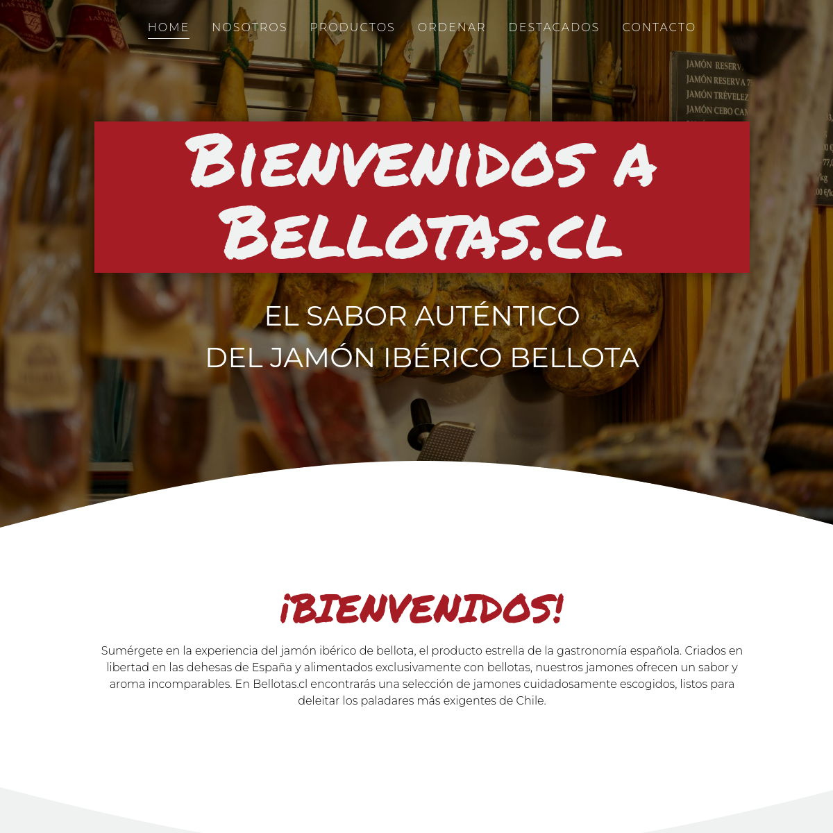 Captura del sitio Bellotas.cl